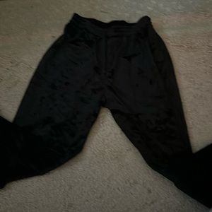 Black fuzzy pants